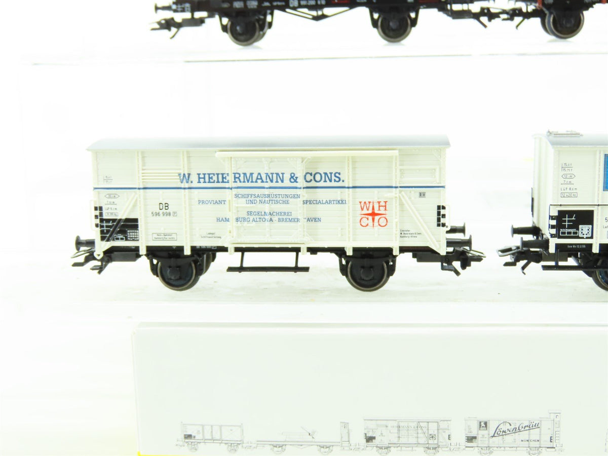 HO Trix 24029 DB German Era III &quot;Ship&#39;s Provisions&quot; Freight 4-Car Set w/Van