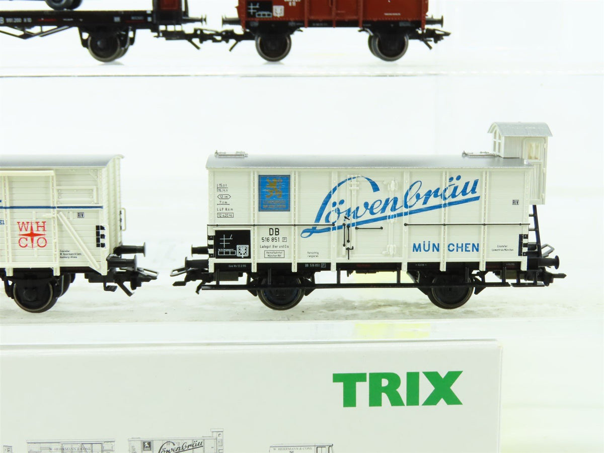 HO Trix 24029 DB German Era III &quot;Ship&#39;s Provisions&quot; Freight 4-Car Set w/Van