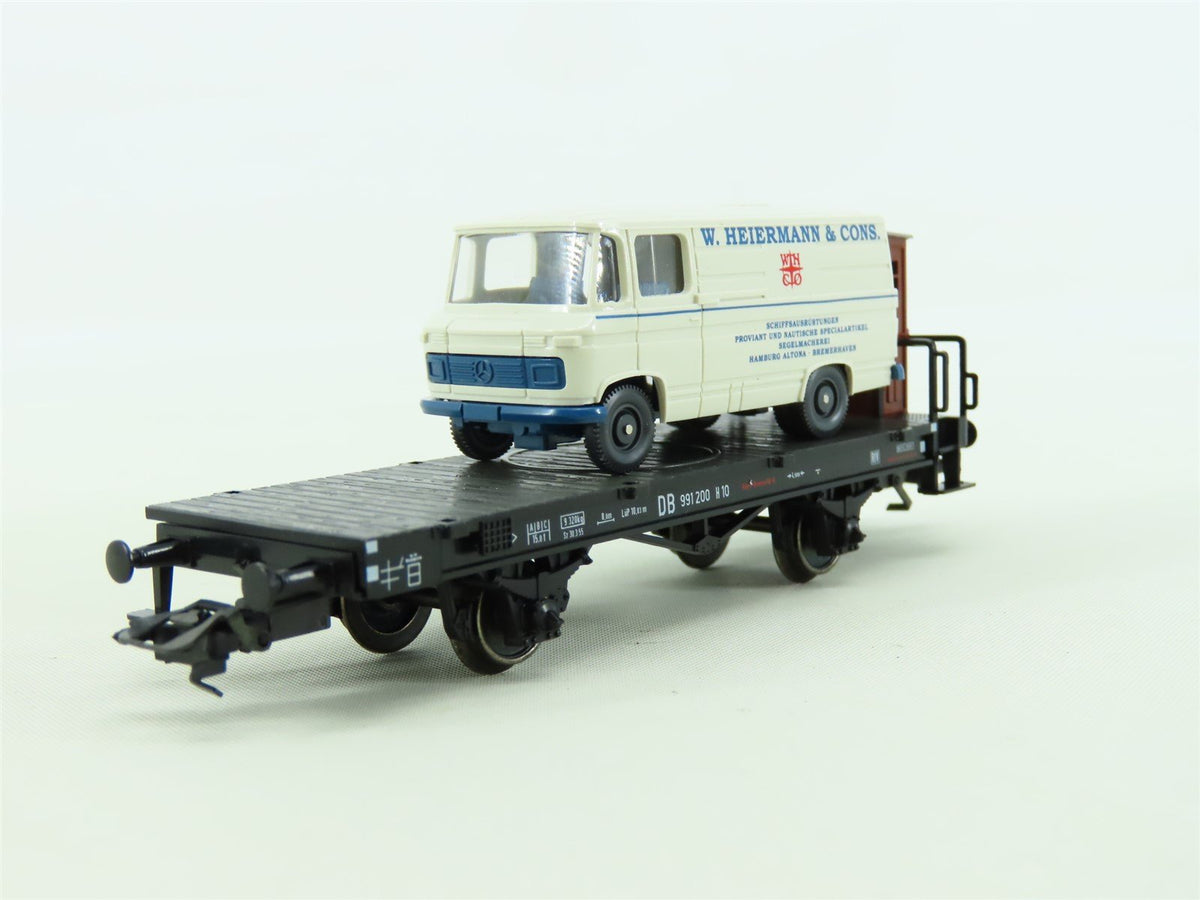 HO Trix 24029 DB German Era III &quot;Ship&#39;s Provisions&quot; Freight 4-Car Set w/Van