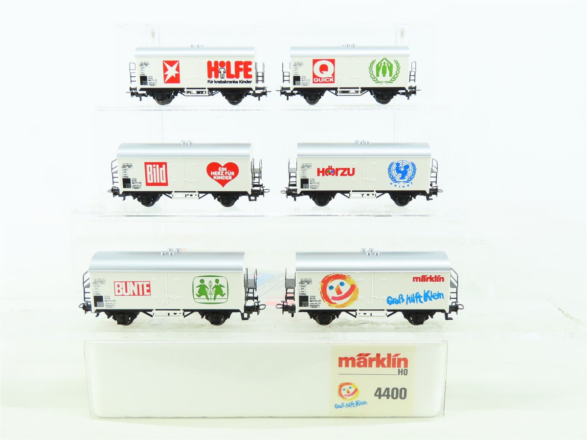 HO Scale Marklin 4400 DB German &quot;Big Helps Small&quot; Charity Reefers 6-Car Set