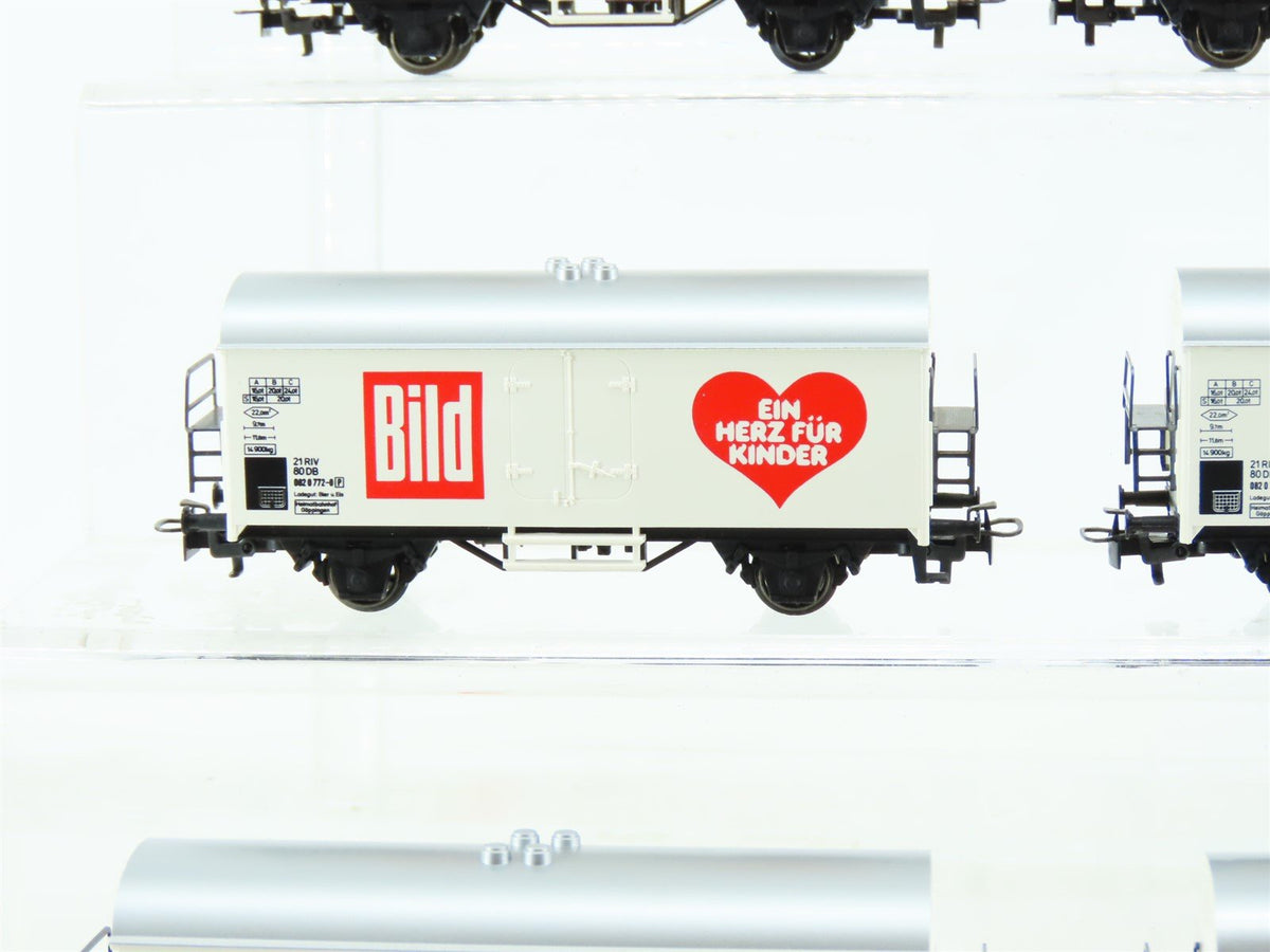 HO Scale Marklin 4400 DB German &quot;Big Helps Small&quot; Charity Reefers 6-Car Set