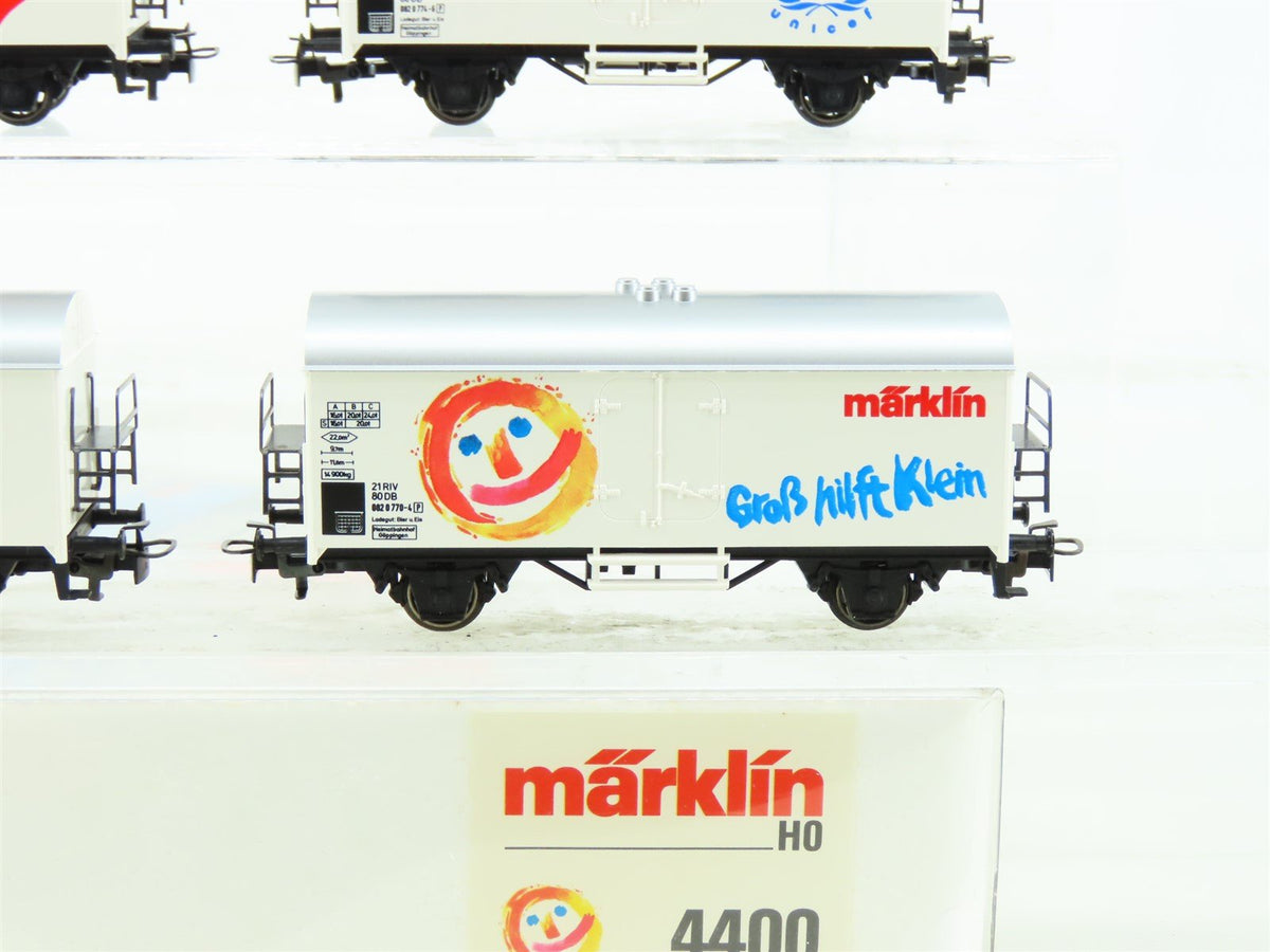 HO Scale Marklin 4400 DB German &quot;Big Helps Small&quot; Charity Reefers 6-Car Set