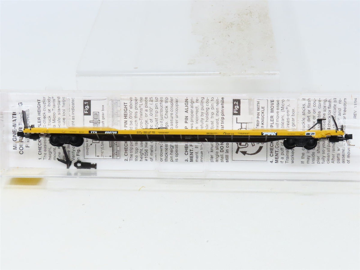 N Scale Micro-Trains MTL 71520 TTX Trailer Train 89&#39; 4&quot; TOFC Flat Car #252705