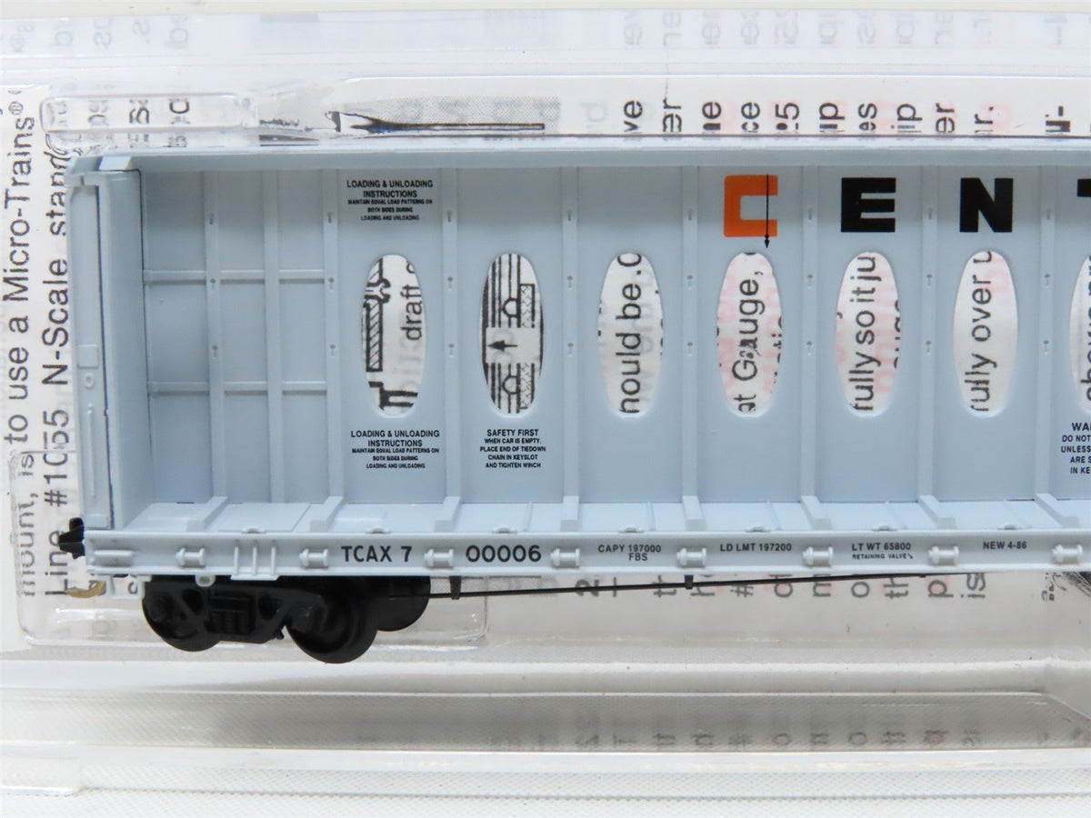 N Scale Micro-Trains MTL 53040 TCAX Centex 60&#39; 8&quot; Bulkhead Flat Car #700006