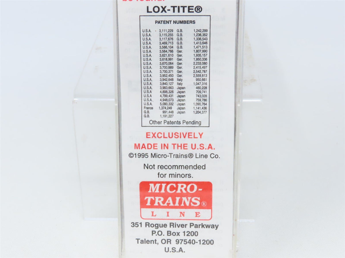 N Scale Micro-Trains MTL 53040 TCAX Centex 60&#39; 8&quot; Bulkhead Flat Car #700006