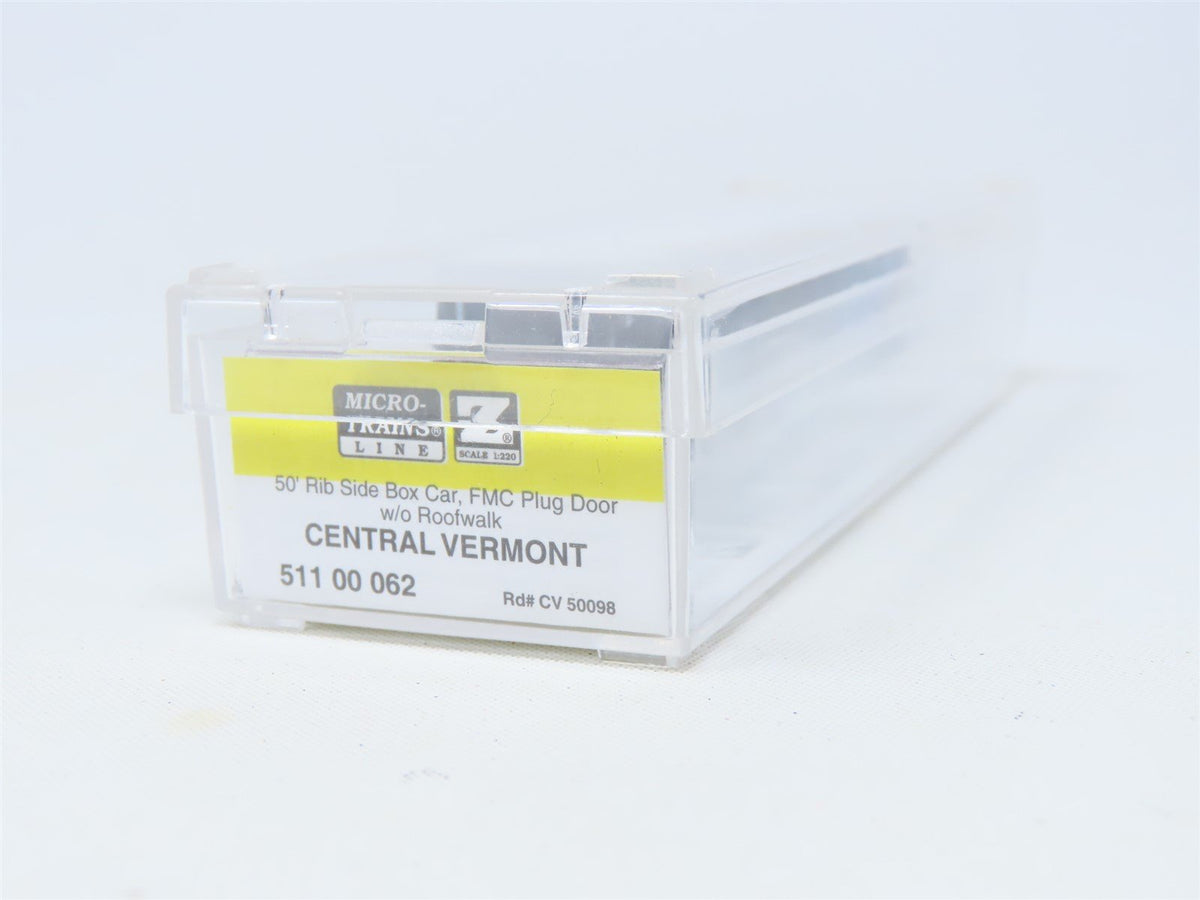 Z Scale Micro-Trains MTL 51100062 CV Central Vermont Rib Side 50&#39; Box Car #50098