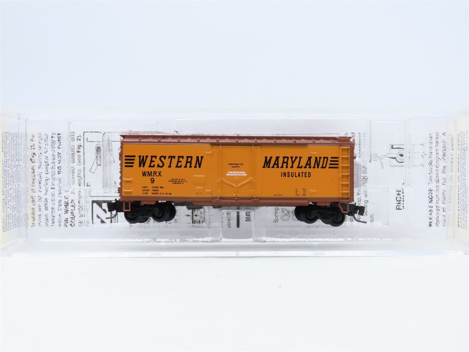 Z Scale Micro-Trains MTL 50200212 WMRX Western Maryland Plug Door 40' Boxcar #9