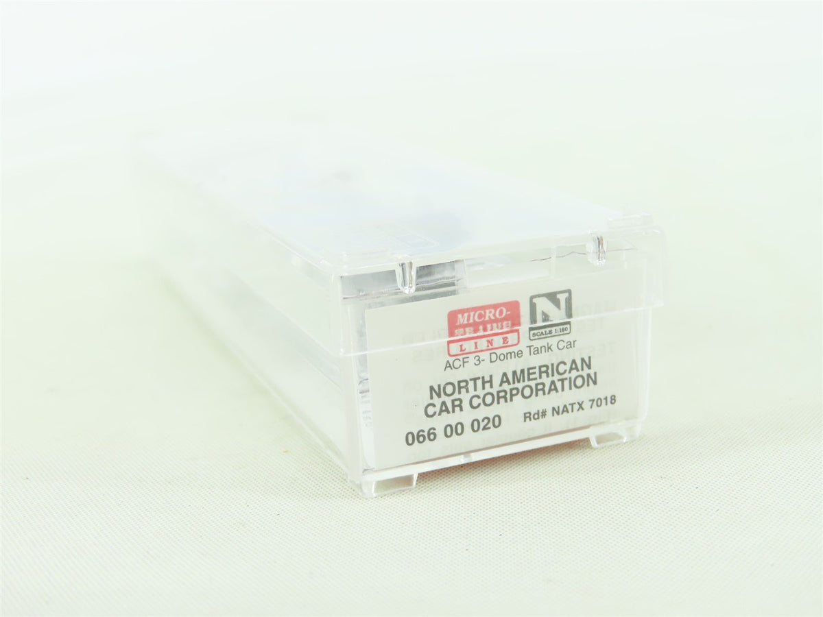 N Scale Micro-Trains MTL 06600020 NATX North American Car 3 Dome Tank Car #7018