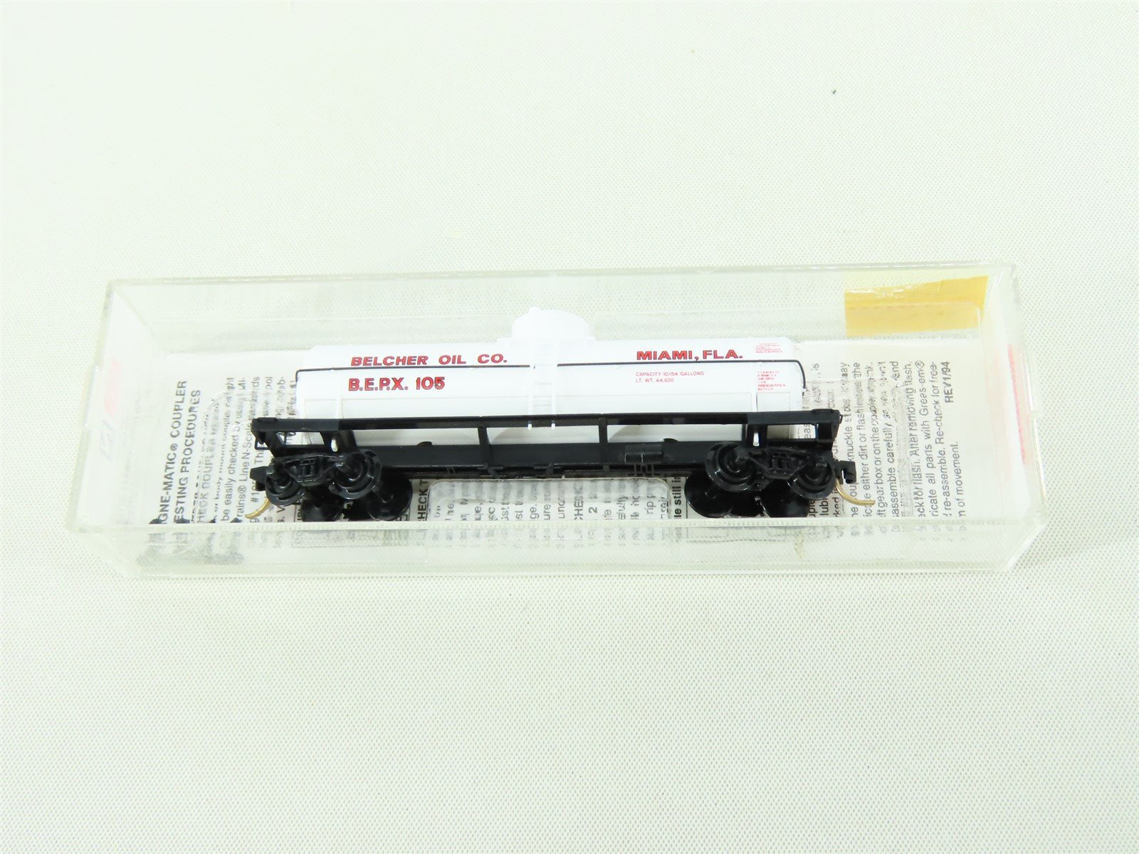 N Scale Micro-Trains MTL 65420 BERX Belcher Oil Co. Single Dome Tank Car #105