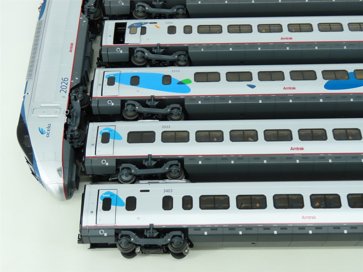 O 3-Rail Lionel 6-31714 AMTK Amtrak Acela Train Set w/ 6-15584 Add-on Set