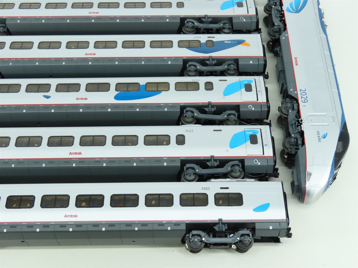 O 3-Rail Lionel 6-31714 AMTK Amtrak Acela Train Set w/ 6-15584 Add-on Set