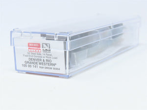 N Micro-Trains MTL 10500141 D&RGW Rio Grande 50' Gondola #56454 w/Rock Load