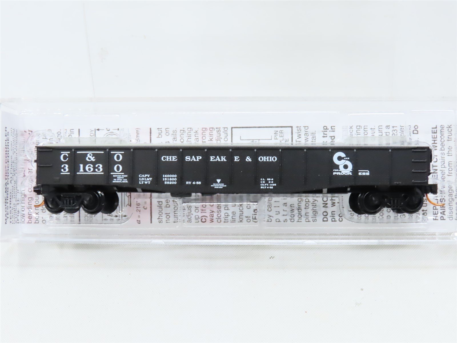 N Micro-Trains MTL 10500160 C&O Chesapeake & Ohio 50' Gondola #31630 w/Load