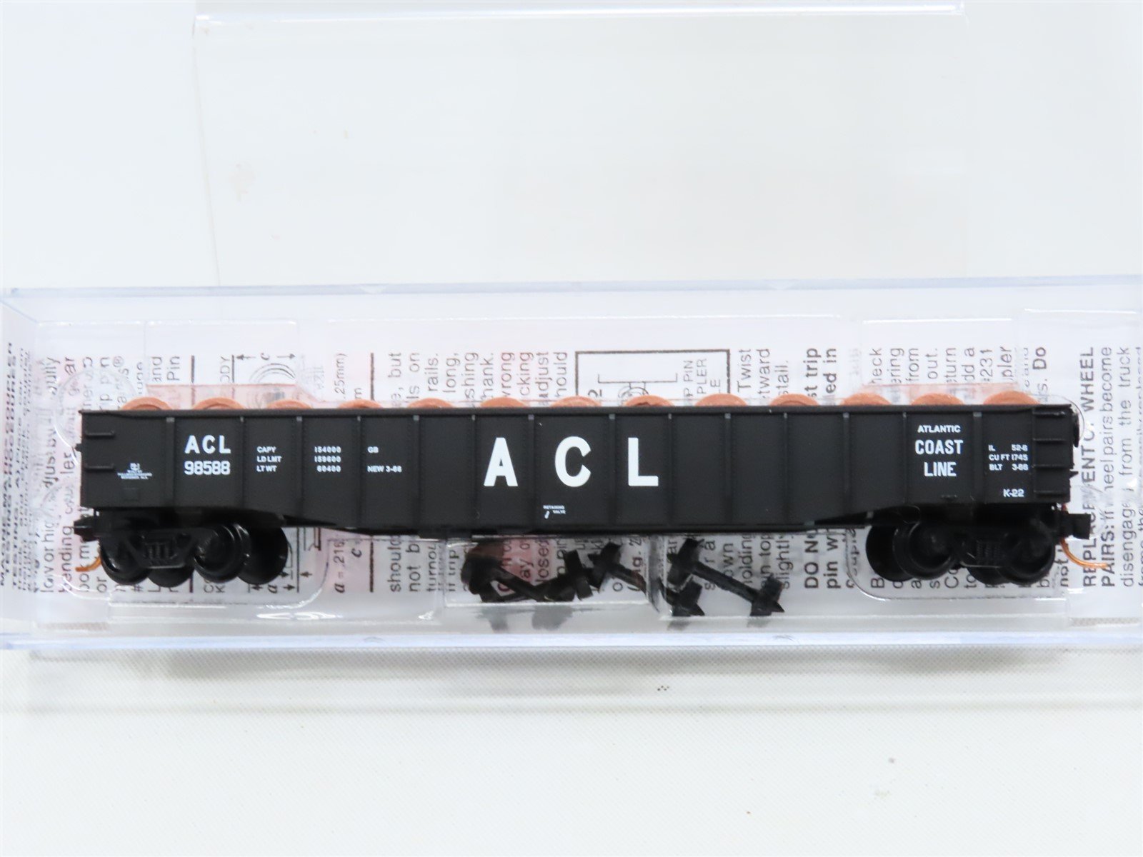 N Micro-Trains MTL 10500560 ACL Atlantic Coast Line 50' Gondola #98588 w/Load