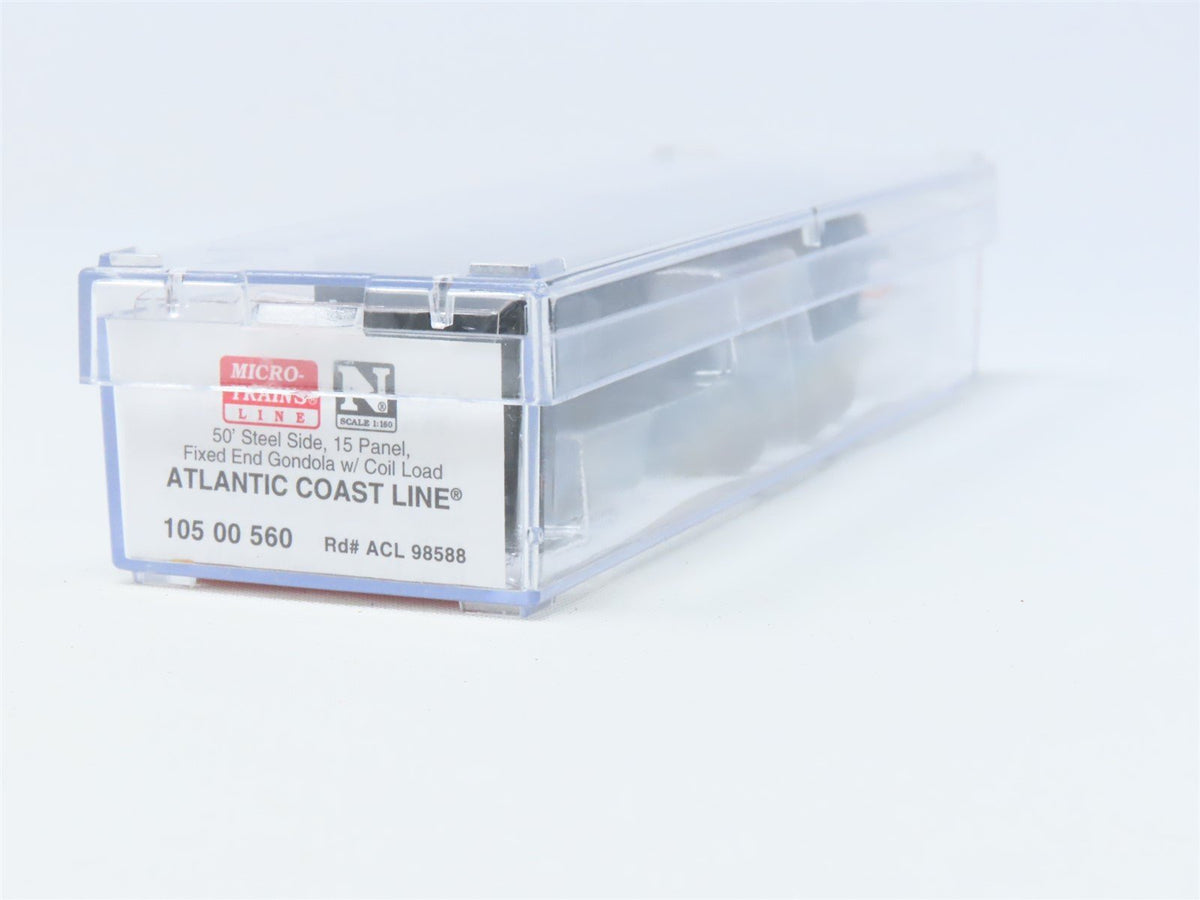 N Micro-Trains MTL 10500560 ACL Atlantic Coast Line 50&#39; Gondola #98588 w/Load