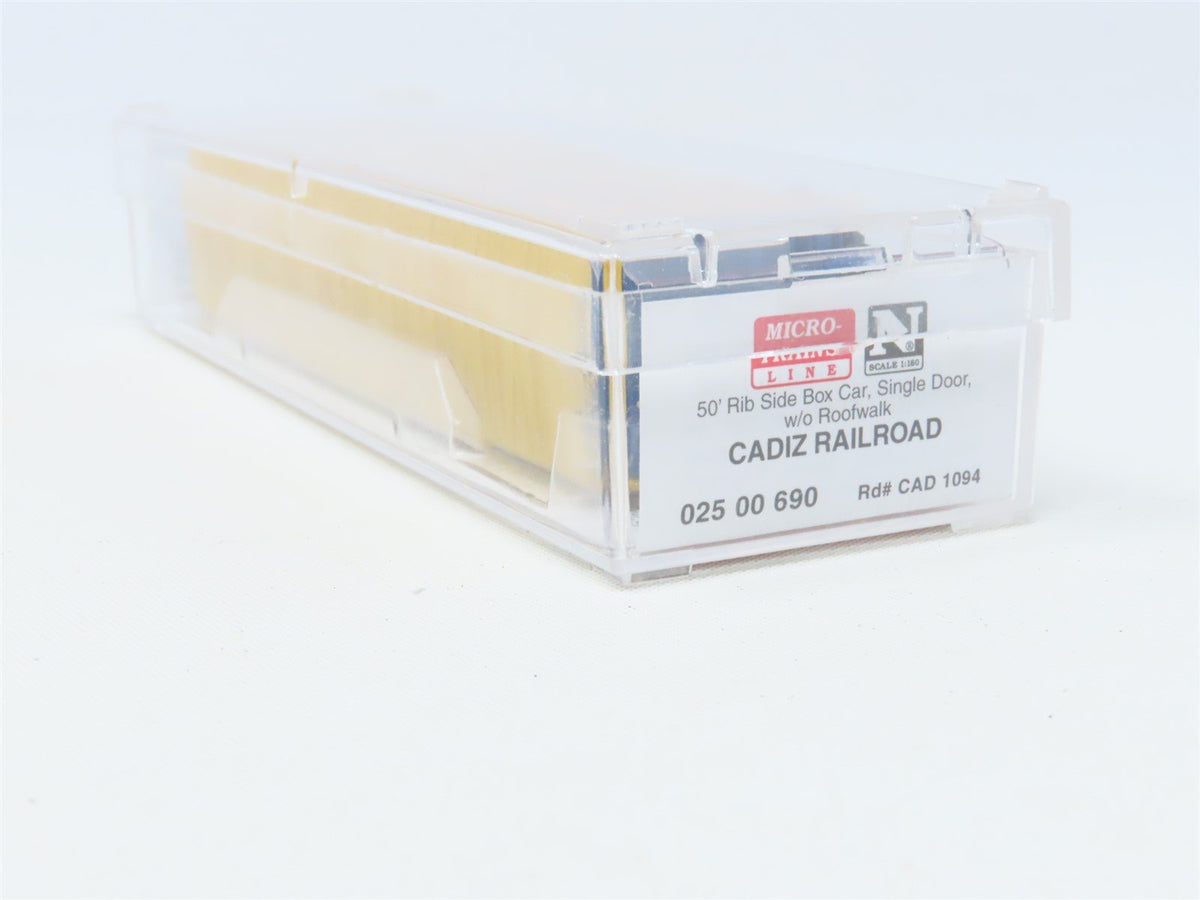 N Scale Micro-Trains MTL 02500690 CAD Cadiz Railroad 50&#39; Rib Side Box Car #1094