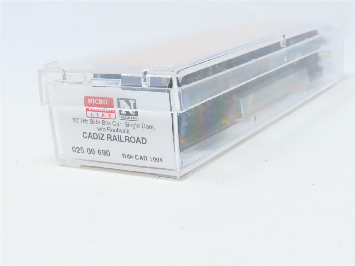 N Scale Micro-Trains MTL 02500690 CAD Cadiz Railroad 50&#39; Rib Side Box Car #1094