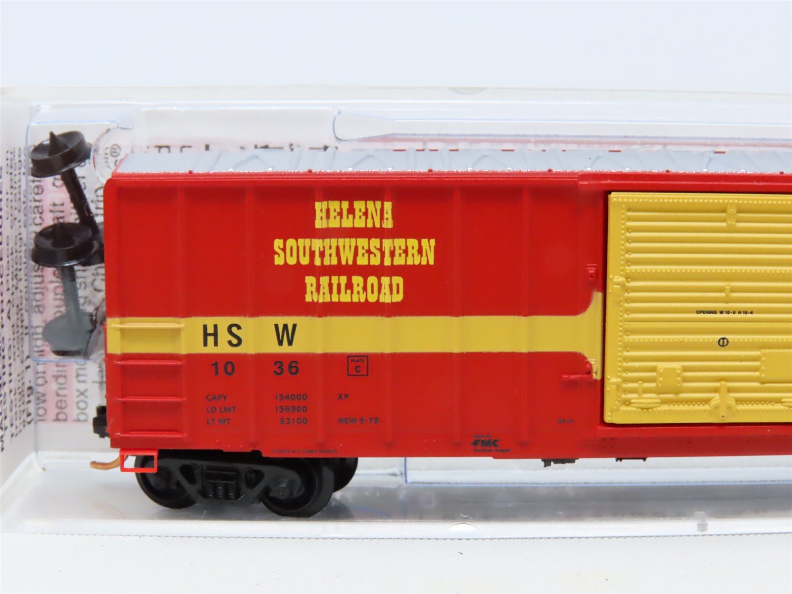 N Micro-Trains MTL 25640 HSW Helena Southwestern 50' Rib Side Box Car #1036