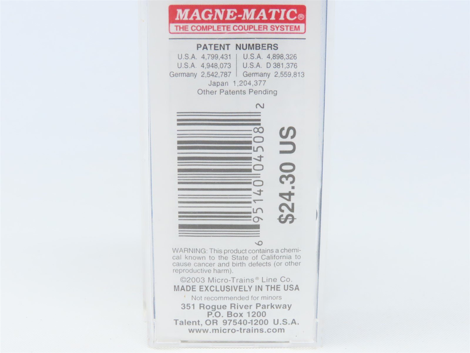 N Micro-Trains MTL 25640 HSW Helena Southwestern 50' Rib Side Box Car #1036