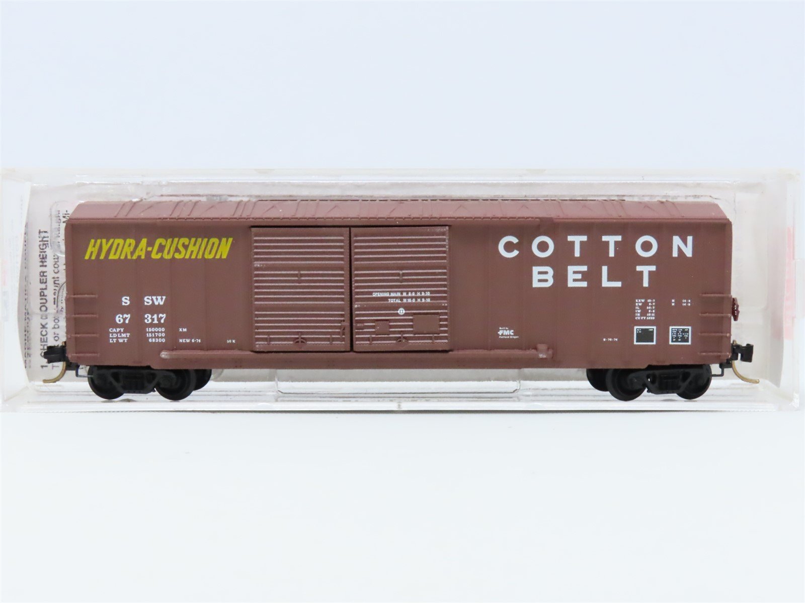 N Scale Micro-Trains MTL 30060 SSW Cotton Belt 50' Hydra-Cushion Box Car #67317