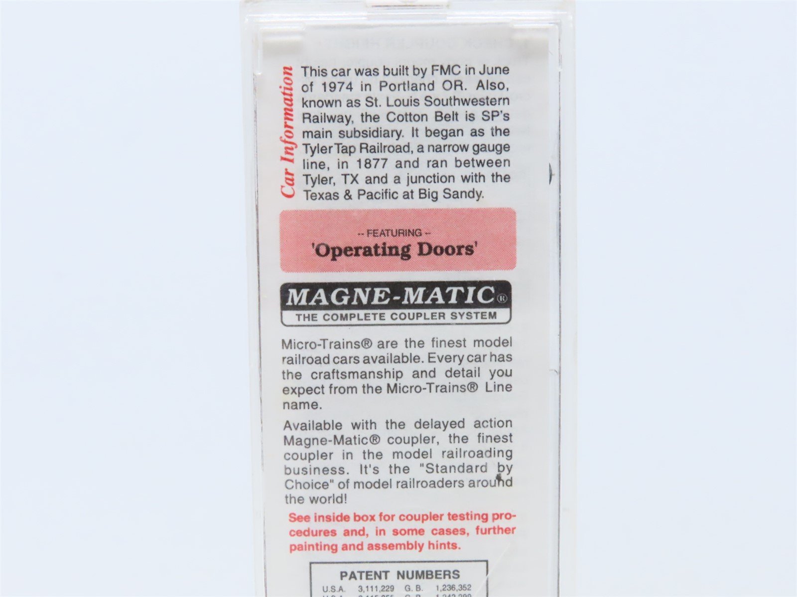 N Scale Micro-Trains MTL 30060 SSW Cotton Belt 50' Hydra-Cushion Box Car #67317