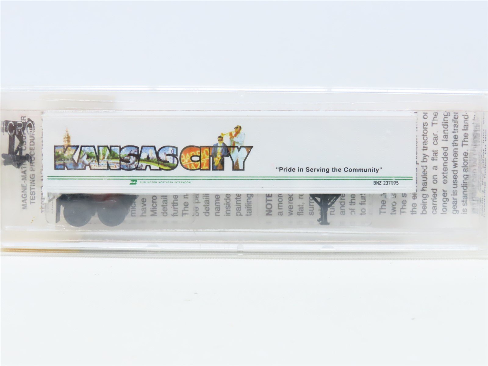 N Scale Micro-Trains MTL 67110 BN Intermodal 45" Trailer #237895 "Kansas City"