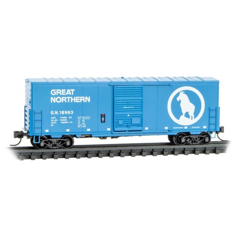 N Scale Micro-Trains MTL 02400550 GN &quot;Big Sky Blue&quot; 40&#39; Steel Box Car #18963