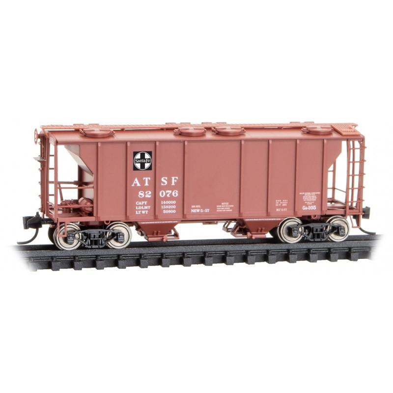 N Scale Micro-Trains MTL 09500051 ATSF Santa Fe 2-Bay PS-2 Covered Hopper #82076