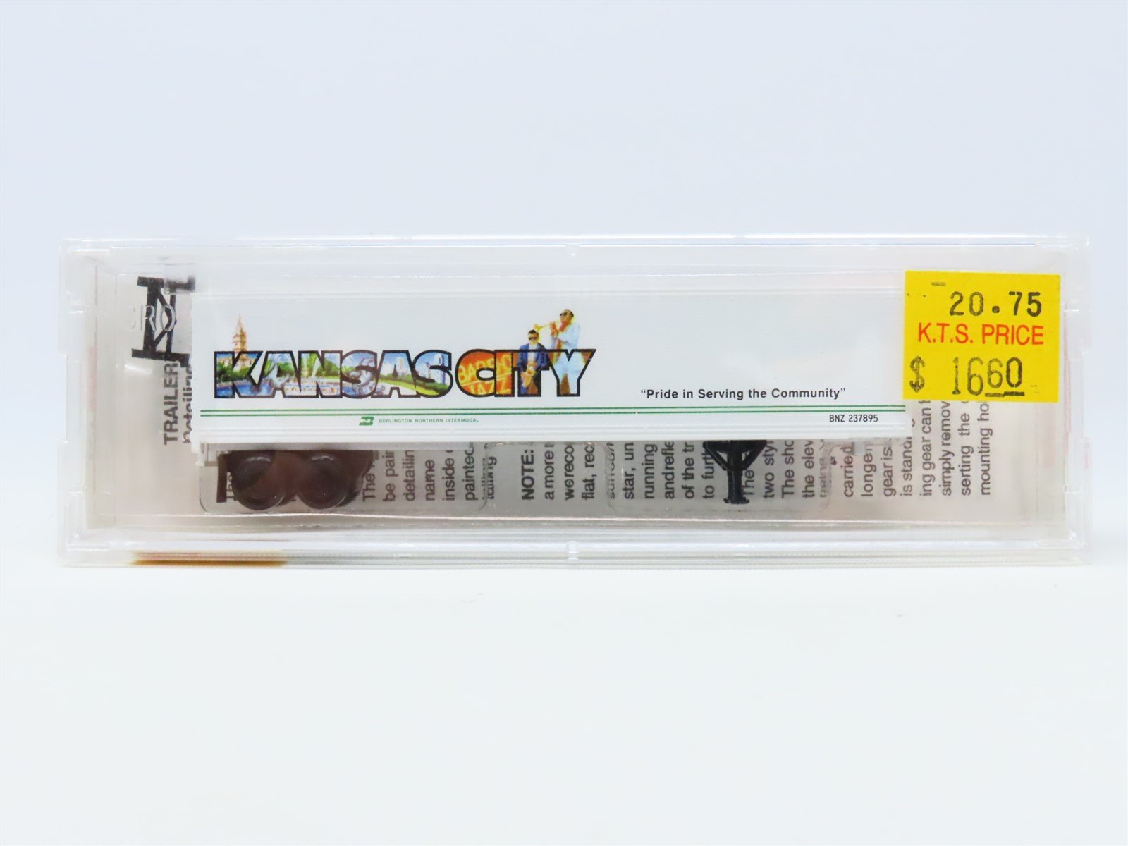 N Scale Micro-Trains MTL 67110 BN Intermodal Kansas City 45' Trailer #BNZ 237895