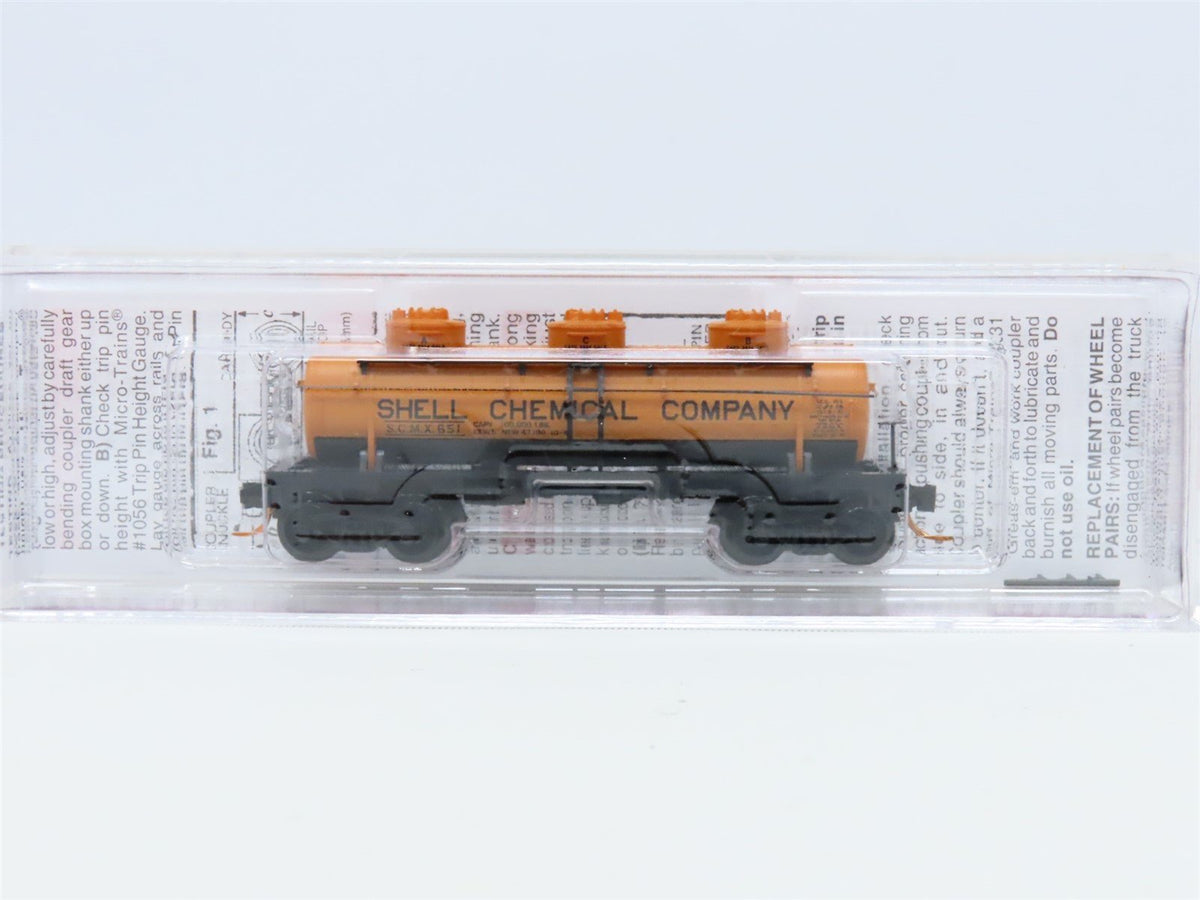 N Scale Micro-Trains MTL 06600011 SCMX Shell Chemical ACF 3-Dome Tank Car #651