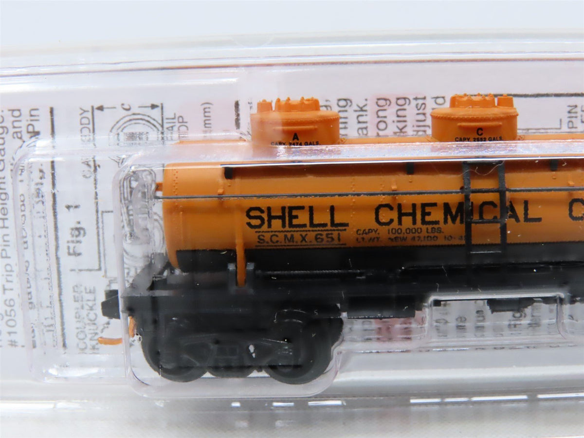 N Scale Micro-Trains MTL 06600011 SCMX Shell Chemical ACF 3-Dome Tank Car #651