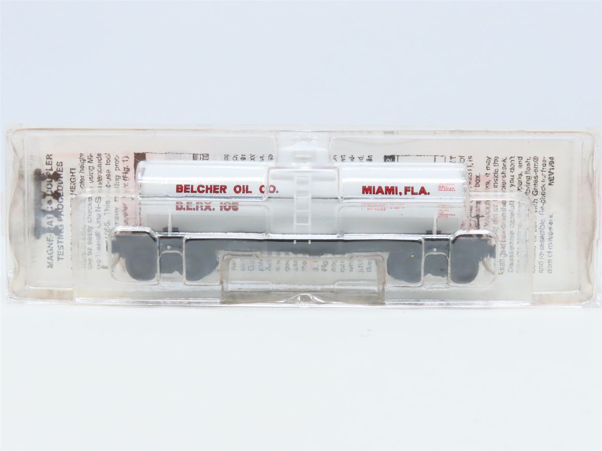 N Scale Micro-Trains MTL 65420 BERX Belcher Oil 39&#39; Single Dome Tank Car #105