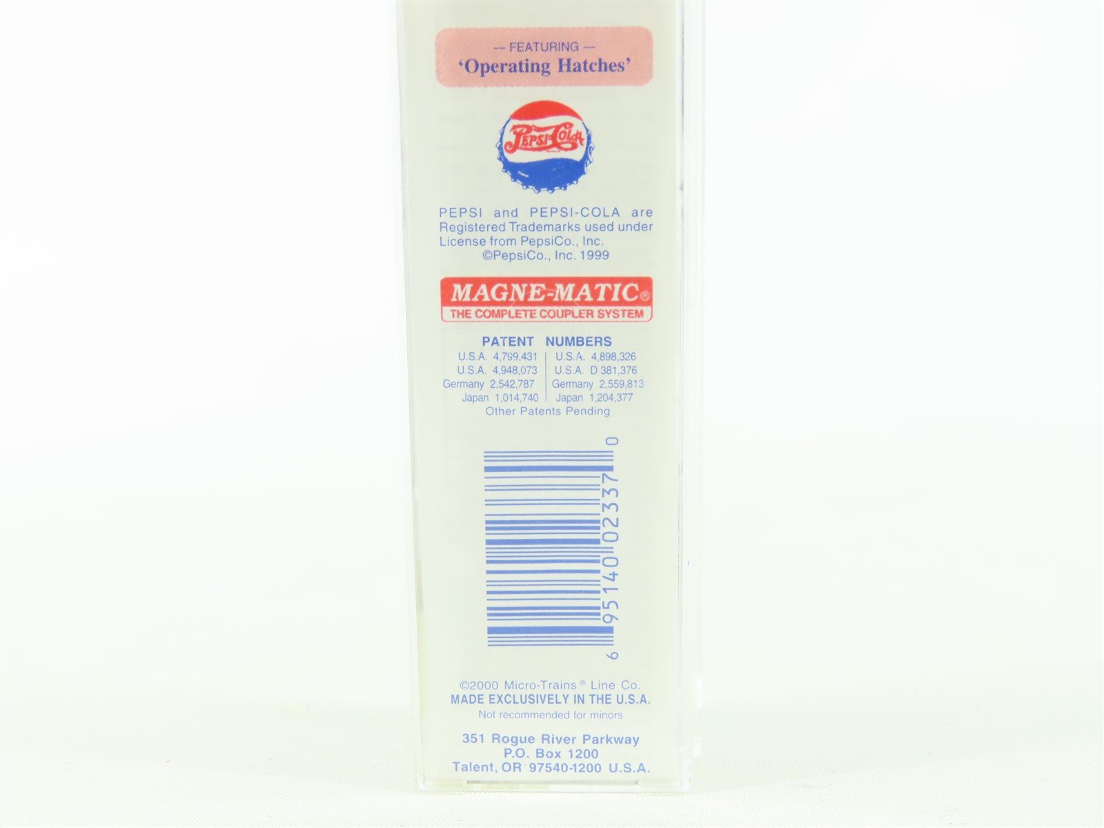 N Scale Micro-Trains MTL #59550 PCEX Pepsi-Cola 40' Steel Side Ice Reefer #59505