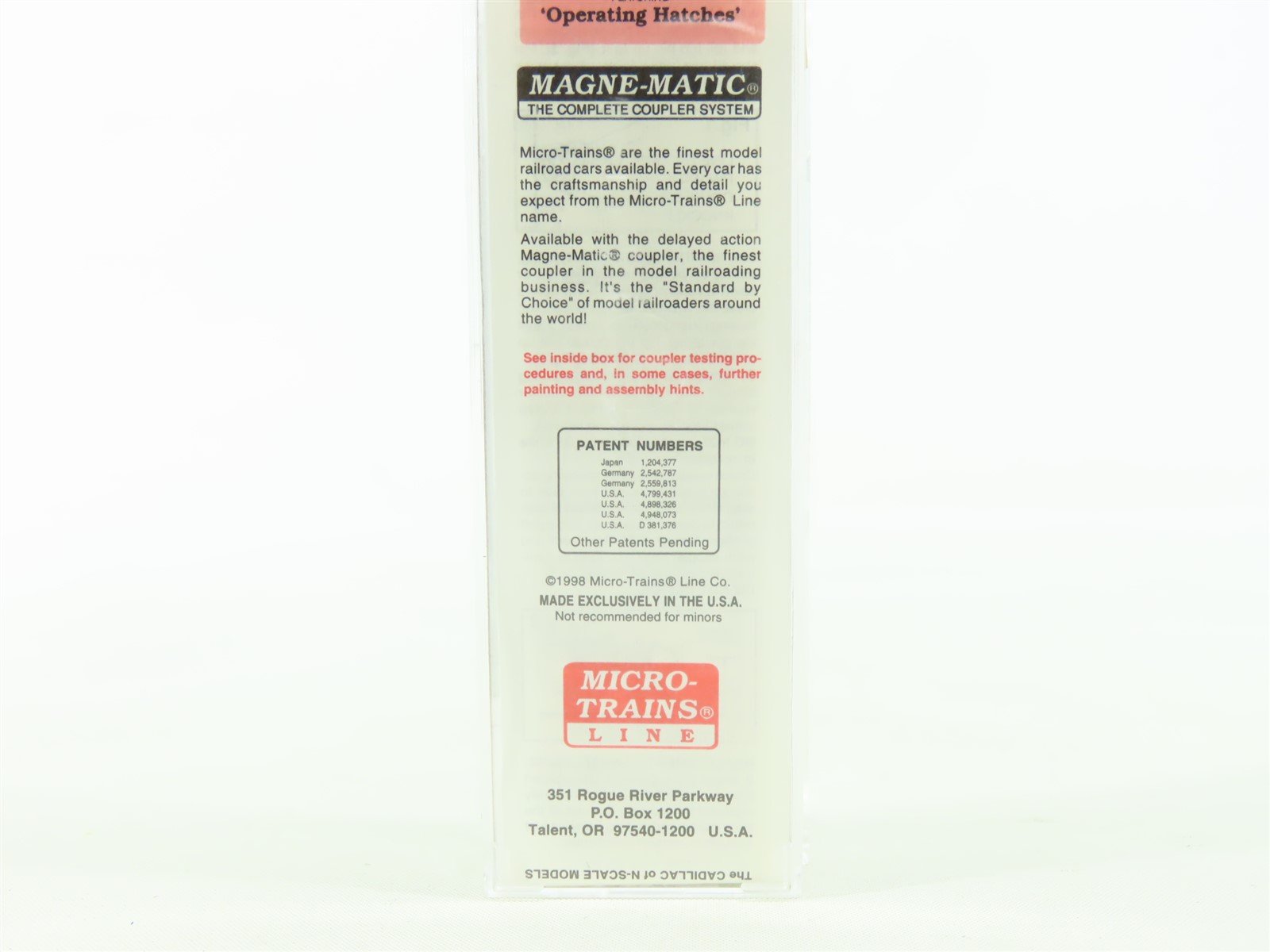 N Scale Micro-Trains MTL #59530 URTX Black Hills Packing Co. 40' Reefer #72722