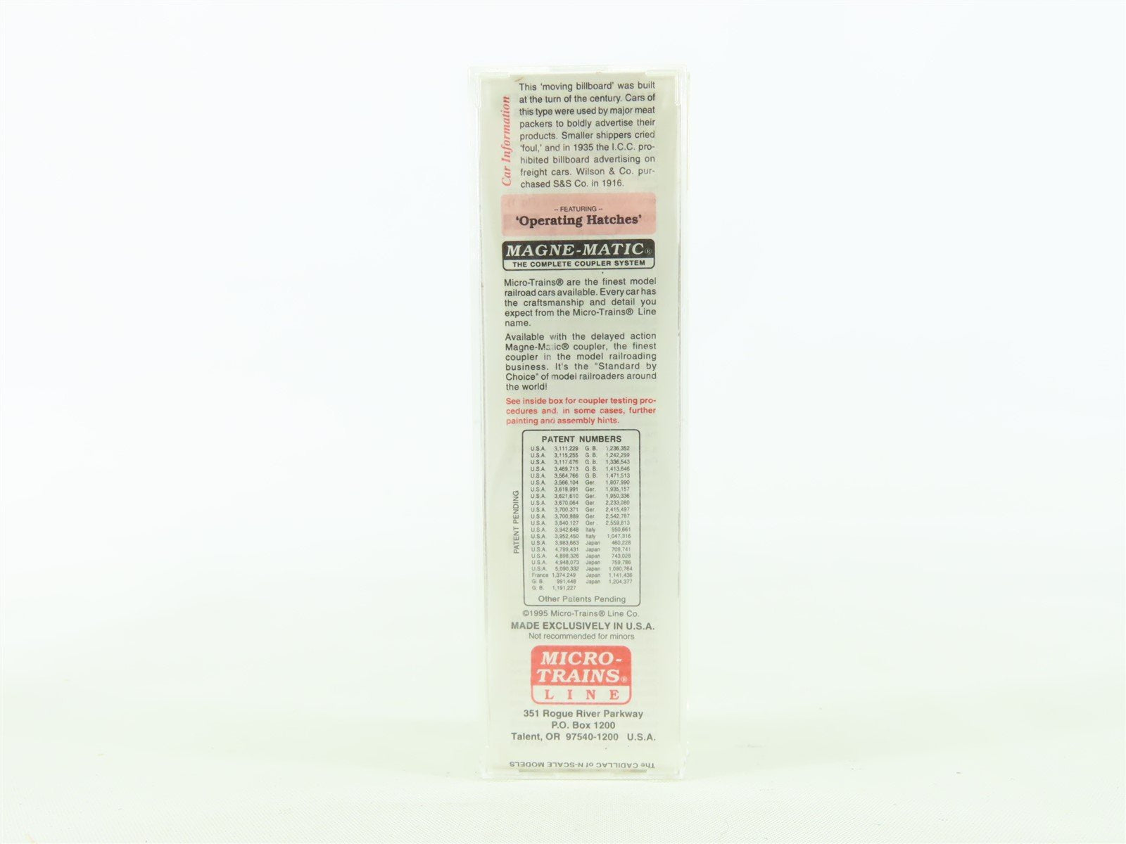 N Scale Micro-Trains MTL #58020 CBTCO Schwarzchild & Sulzberger 36' Reefer #1675