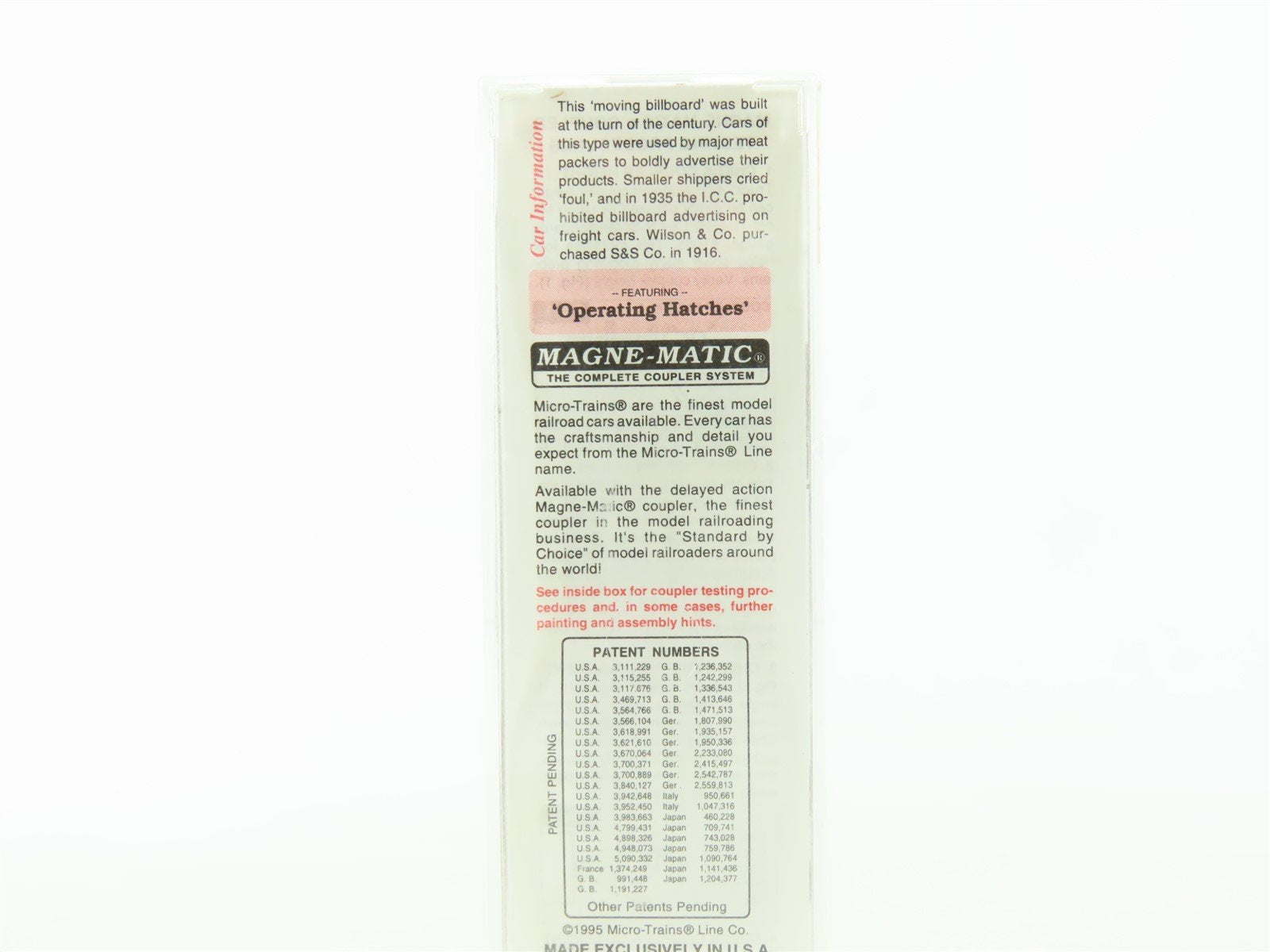 N Scale Micro-Trains MTL #58020 CBTCO Schwarzchild & Sulzberger 36' Reefer #1675