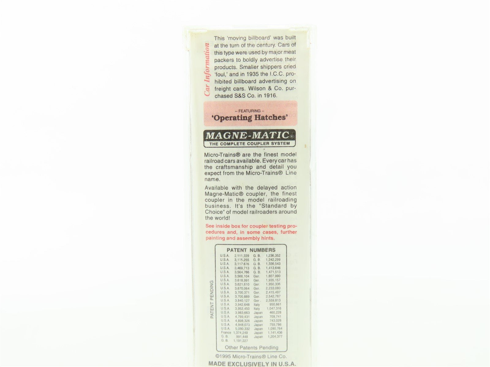 N Scale Micro-Trains MTL #58020 CBTCO Schwarzchild & Sulzberger 36' Reefer #1675