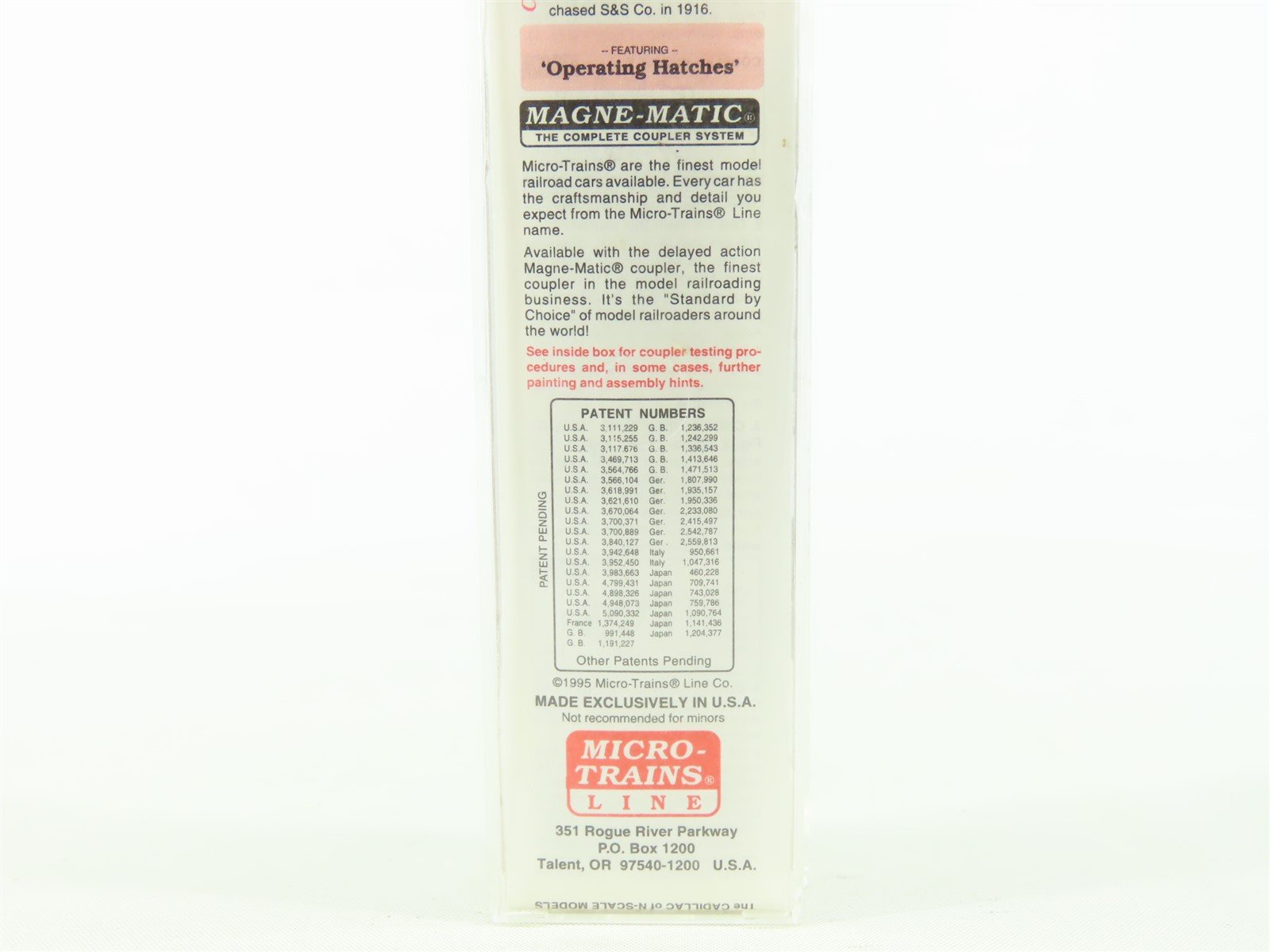 N Scale Micro-Trains MTL #58020 CBTCO Schwarzchild & Sulzberger 36' Reefer #1675