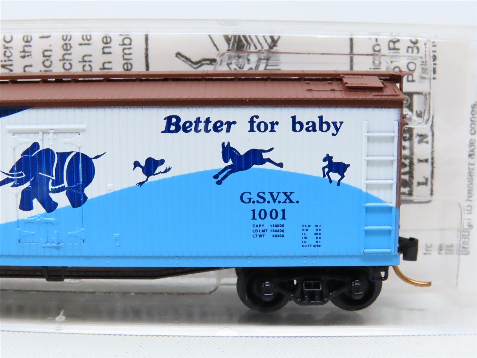 N Scale Micro-Trains MTL 49330 GSVX Gerber Products 40' Wooden Reefer #1001