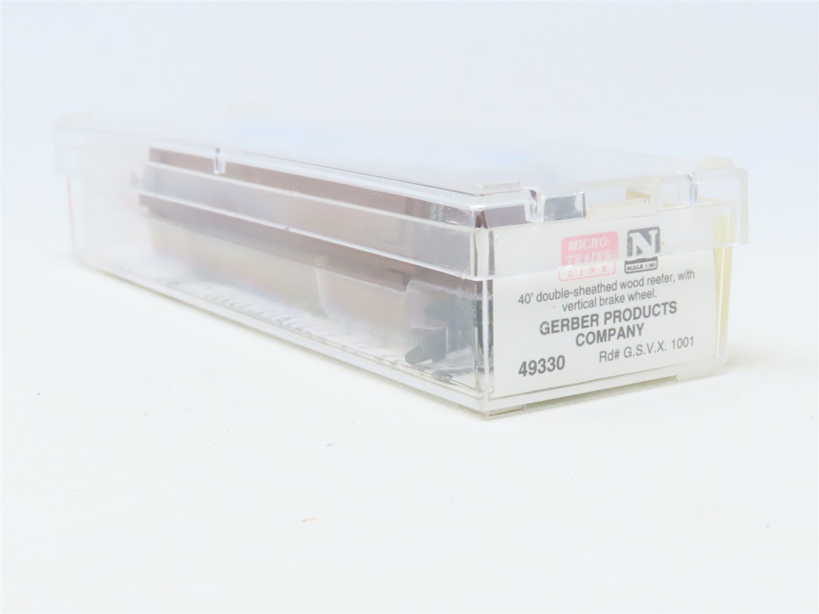 N Scale Micro-Trains MTL 49330 GSVX Gerber Products 40' Wooden Reefer #1001