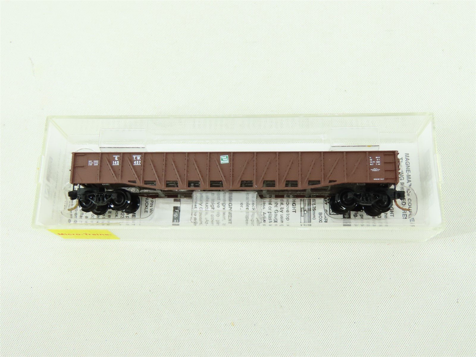 N Scale Micro-Trains MTL #63010 GTW Grand Trunk Western 50' Gondola #145457