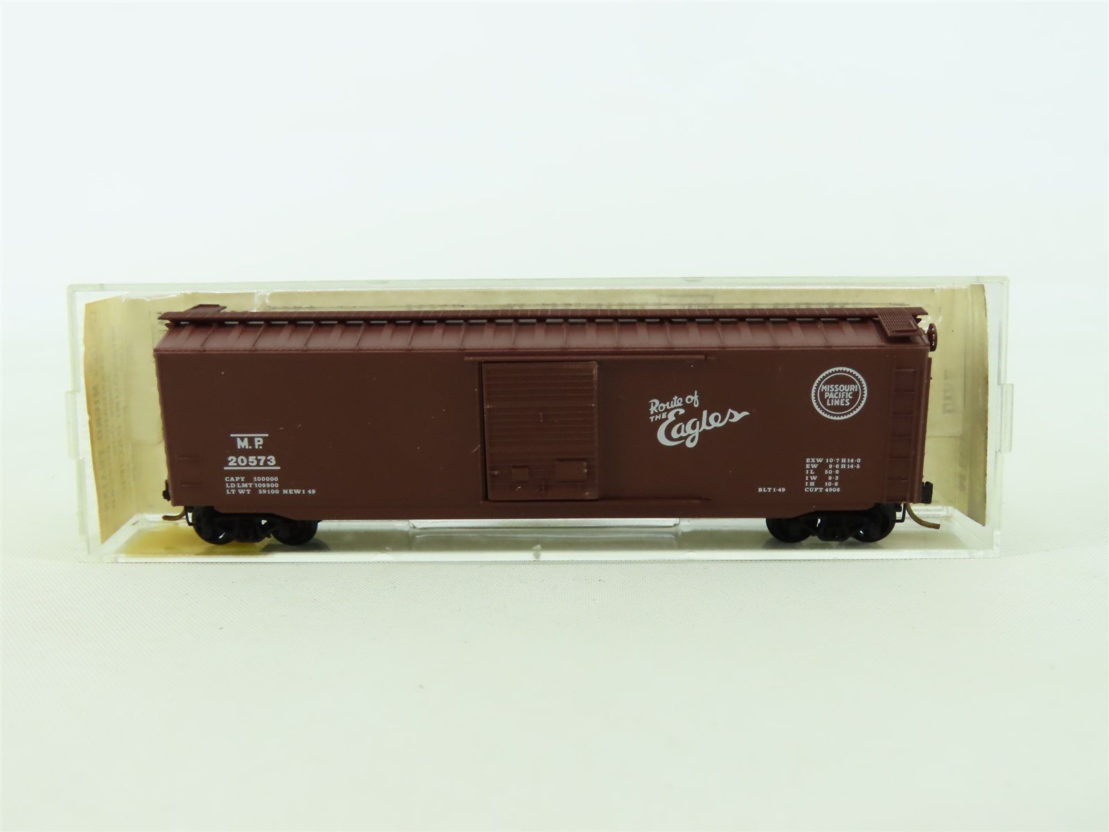 N Scale Kadee Micro-Trains MTL #31180 MP Route of The Eagles 50' Box Car #20573