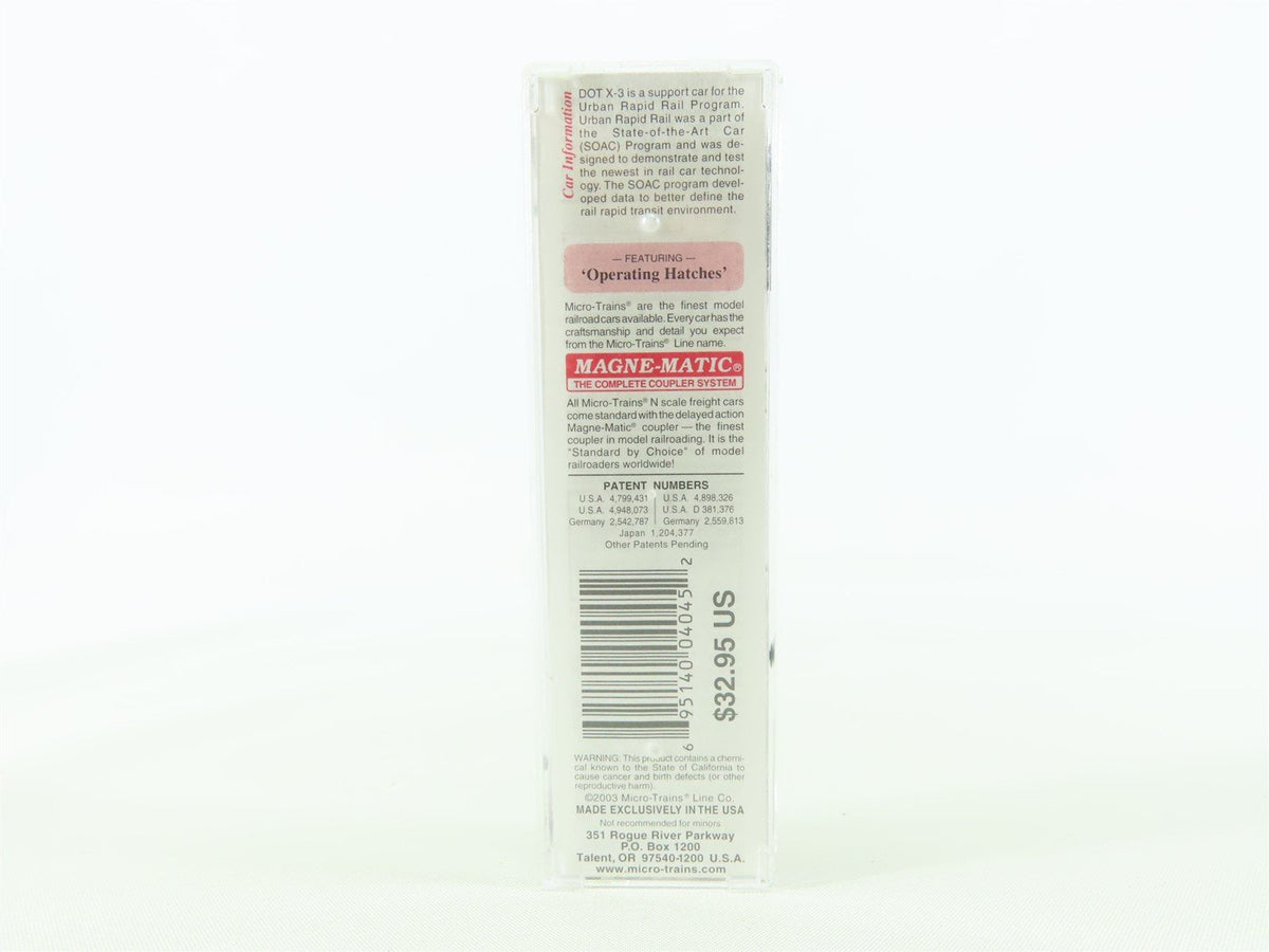 N Scale Micro-Trains MTL 52090 UMTA Urban Rapid Rail Program Steel Reefer #X-3