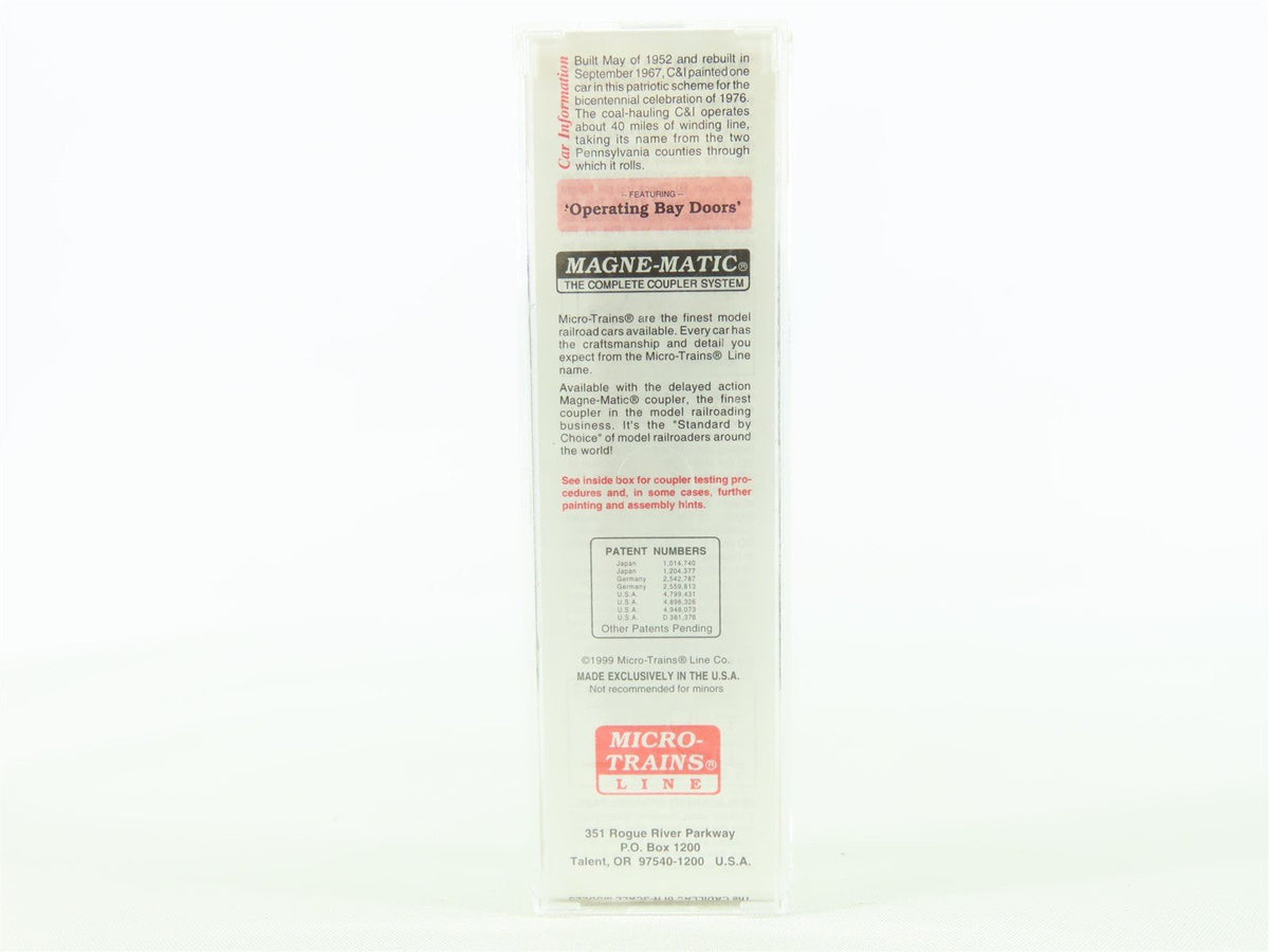 N Scale Micro-Trains MTL 55430 C&amp;I Cambria &amp; Indiana 2-Bay Hopper #1976