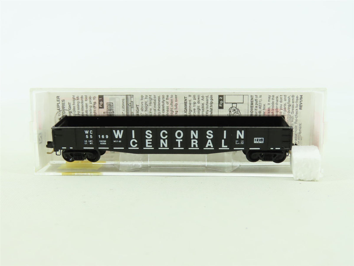 N Micro-Trains MTL 46330 WC Wisconsin Central 50&#39; Fishbelly Side Gondola #55169