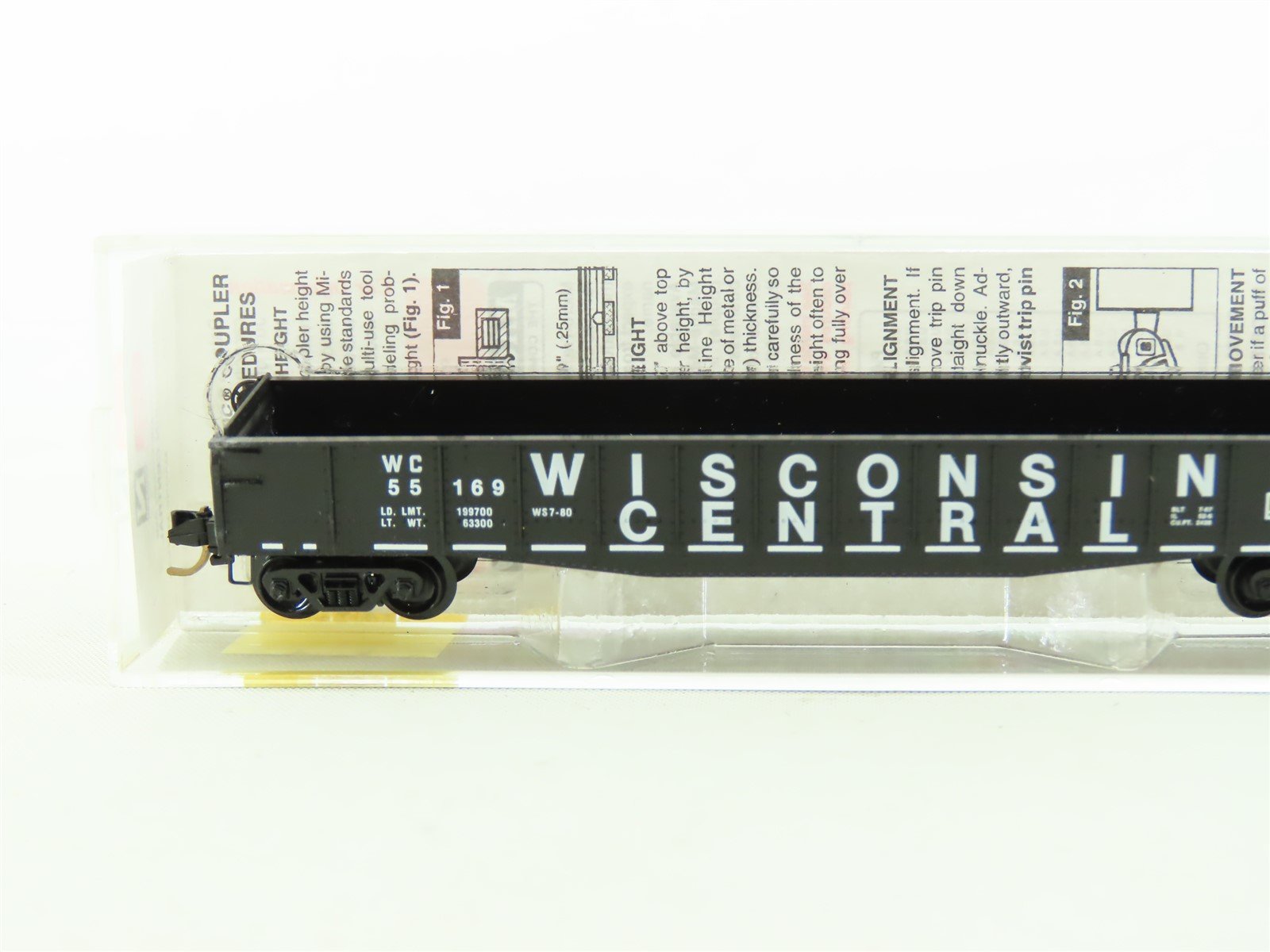 N Micro-Trains MTL 46330 WC Wisconsin Central 50' Fishbelly Side Gondola #55169