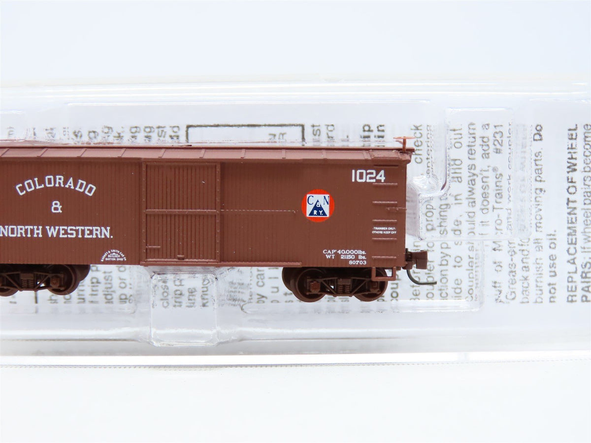 Nn3 Micro-Trains MTL #80000080 C&amp;N Colorado &amp; Northwestern 30&#39; Box Car #1024