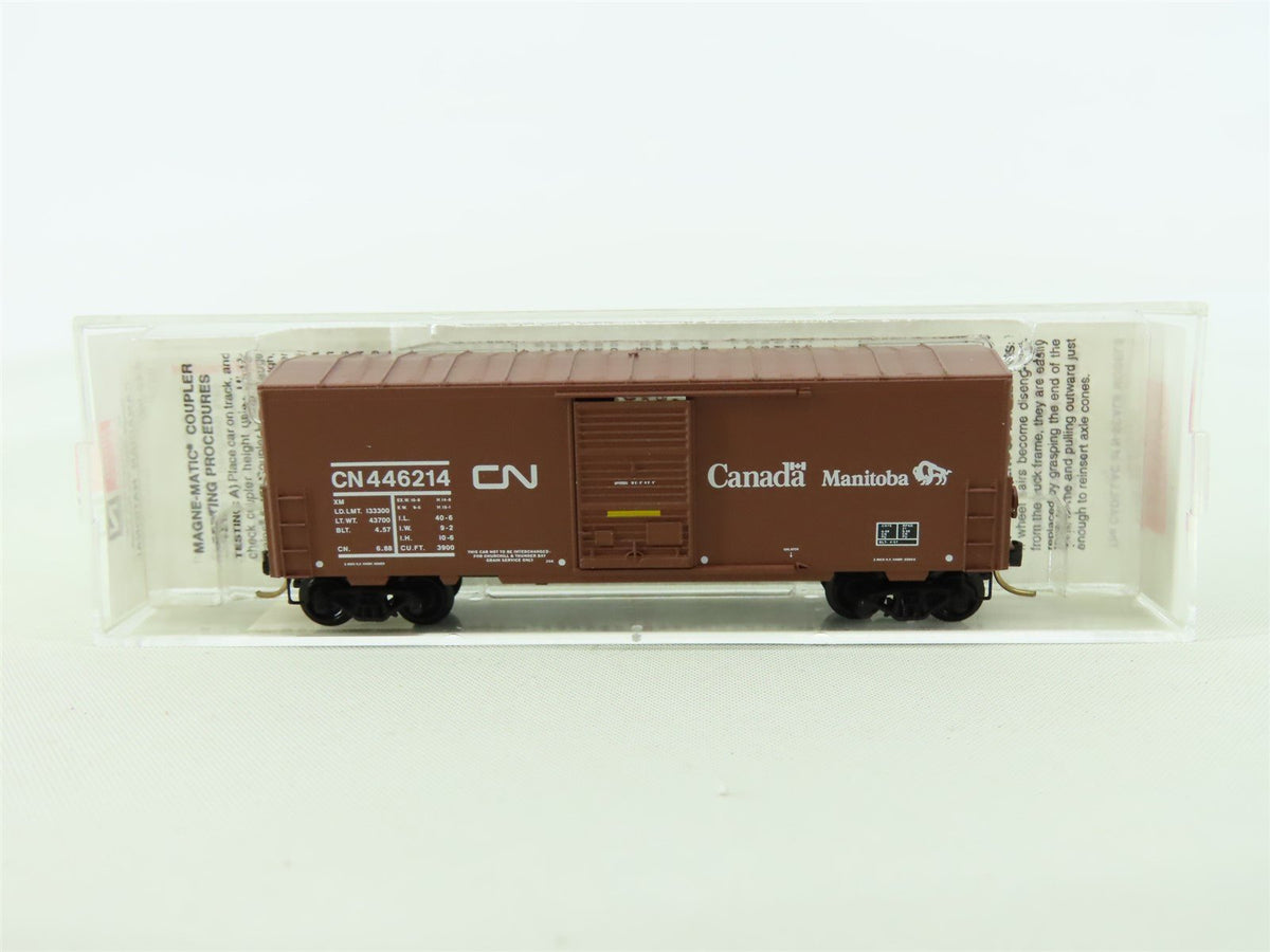 N Micro-Trains MTL 24280 CN Canadian National 40&#39; Single Door Boxcar #446214