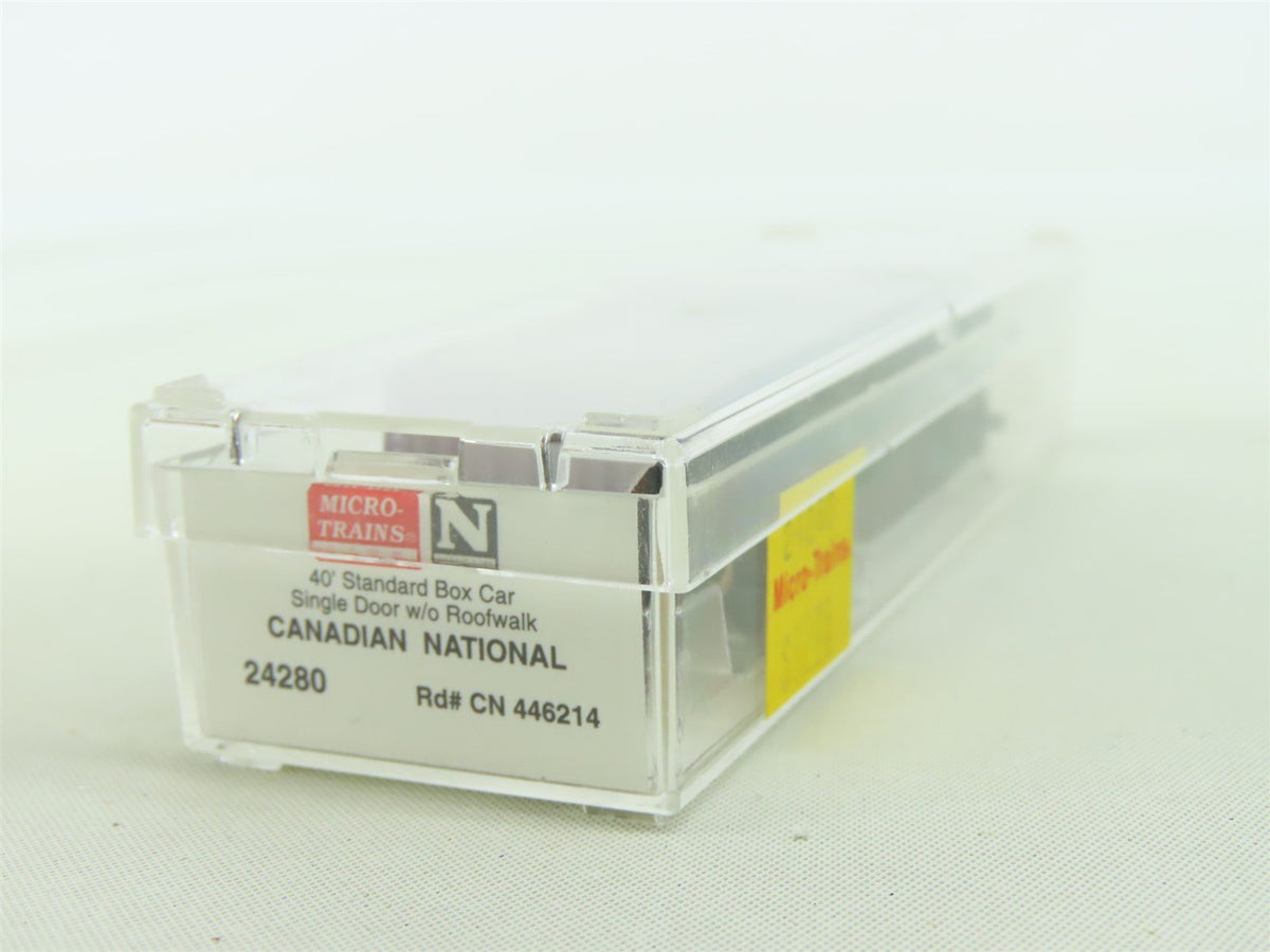 N Micro-Trains MTL 24280 CN Canadian National 40&#39; Single Door Boxcar #446214