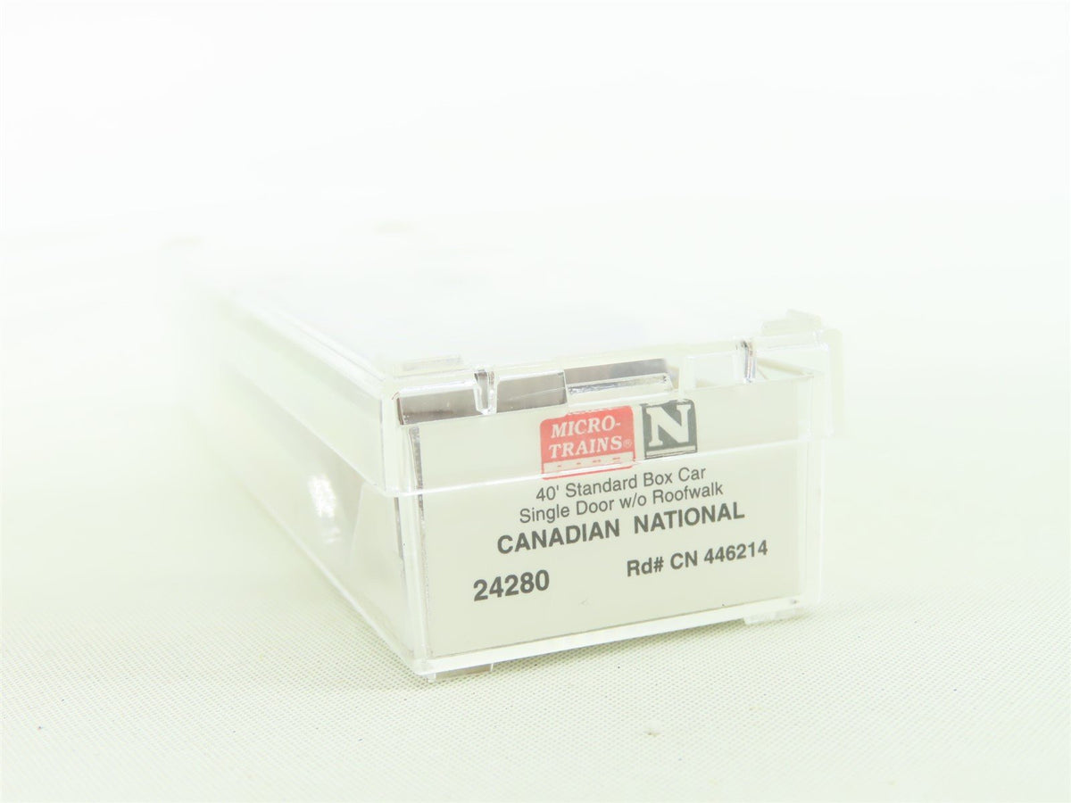 N Micro-Trains MTL 24280 CN Canadian National 40&#39; Single Door Boxcar #446214